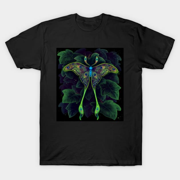 Peacock Moth T-Shirt by DoomedDreamer